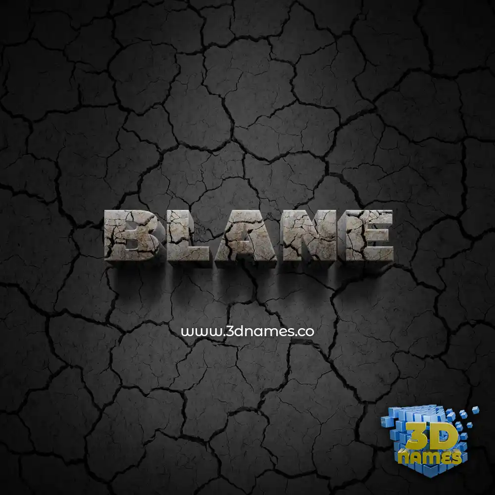 blane in Cracked Stone style - 3D name wallpaper