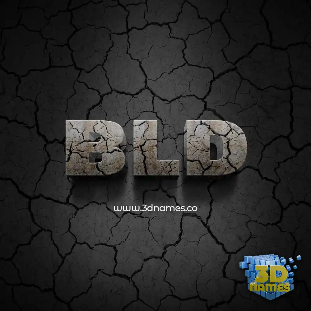 bld in Cracked Stone style - 3D name wallpaper
