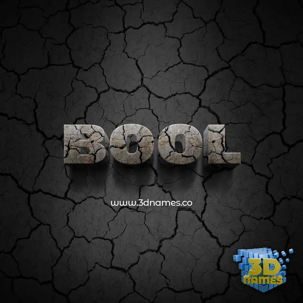 bool in Cracked Stone style - 3D name wallpaper