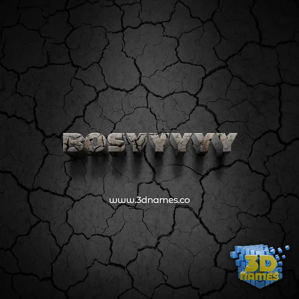 bosyyyyy in Cracked Stone style - 3D name wallpaper