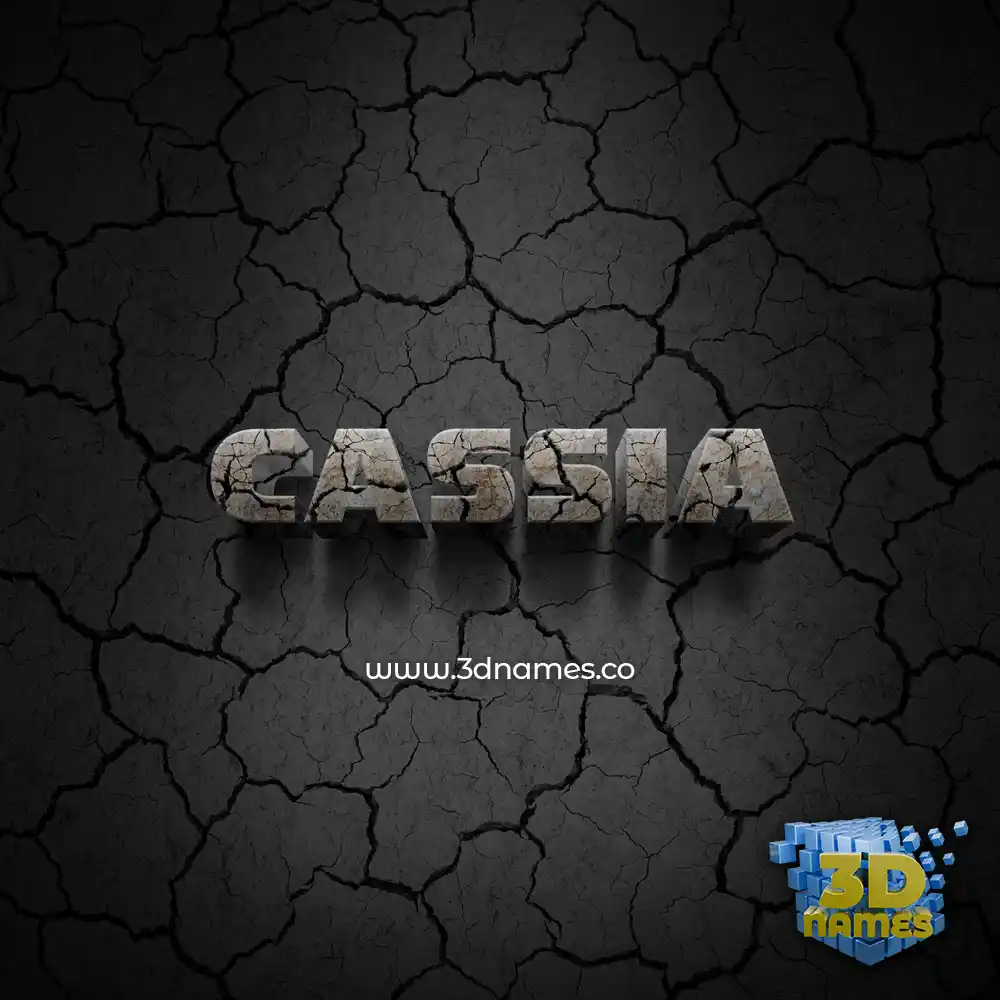 cassia in Cracked Stone style - 3D name wallpaper