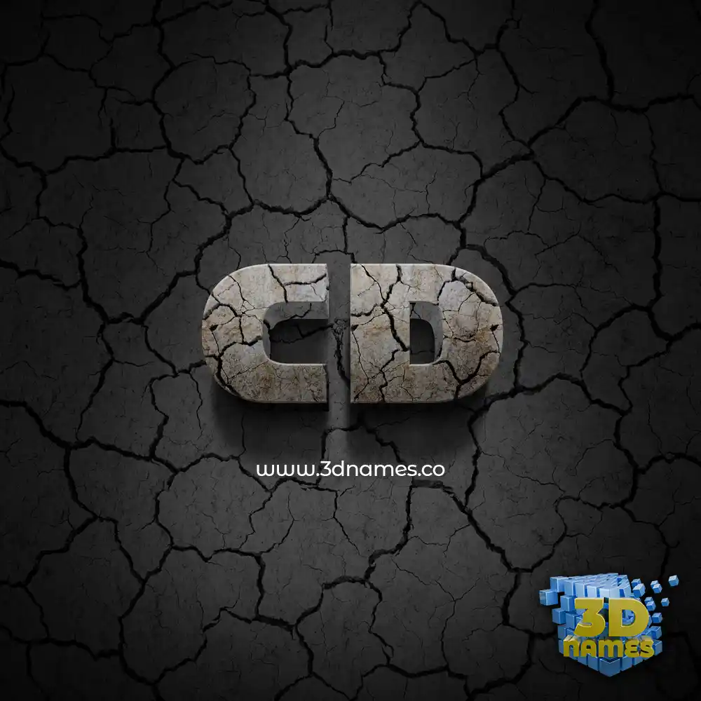 cd in Cracked Stone style - 3D name wallpaper