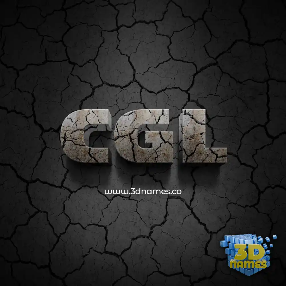 cgl in Cracked Stone style - 3D name wallpaper