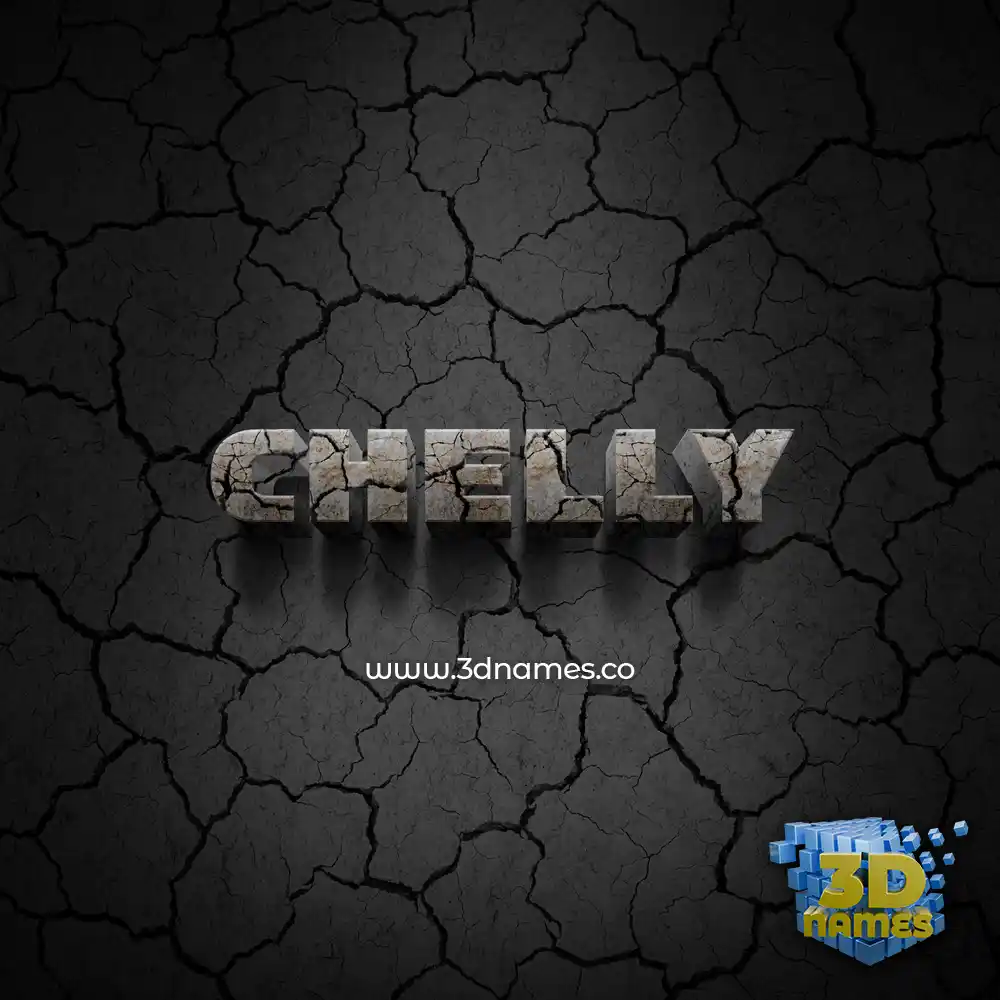 chelly in Cracked Stone style - 3D name wallpaper