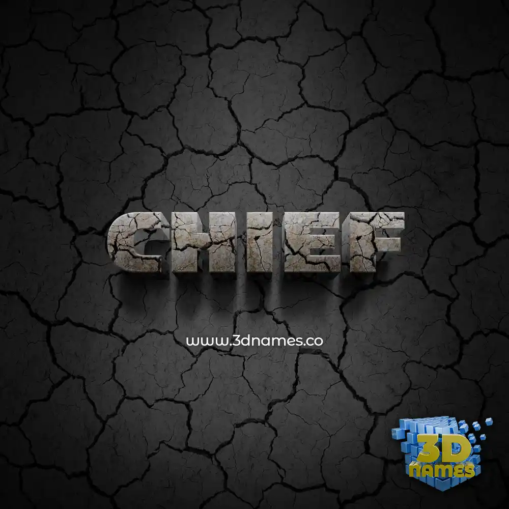 chief in Cracked Stone style - 3D name wallpaper