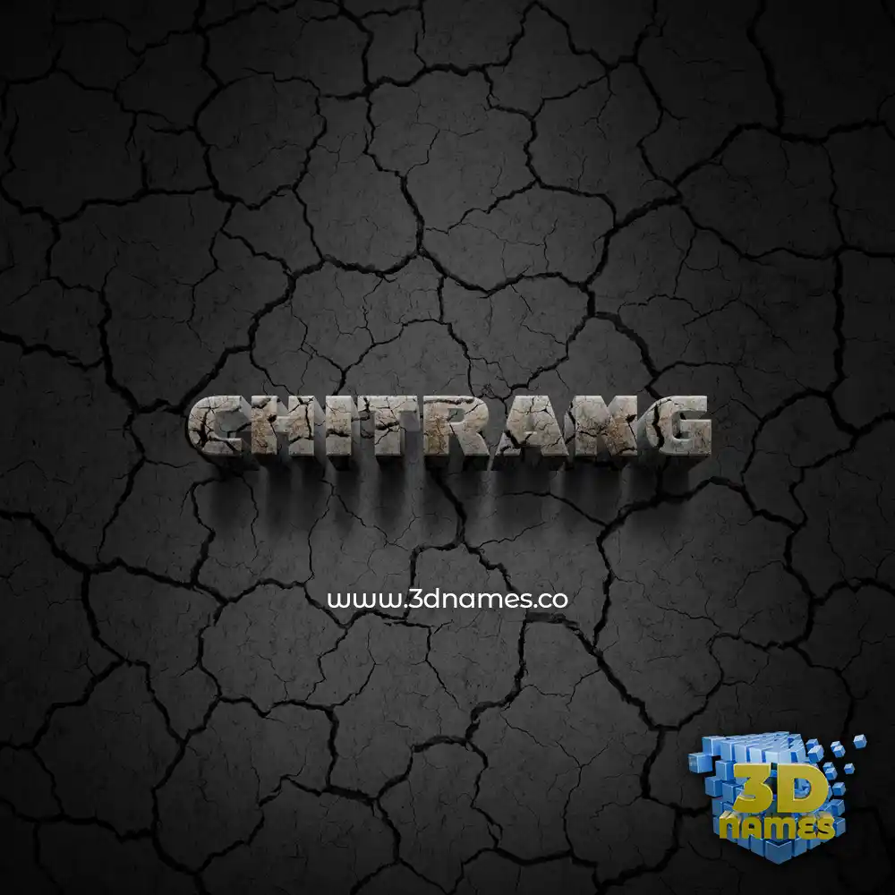 chitrang in Cracked Stone style - 3D name wallpaper