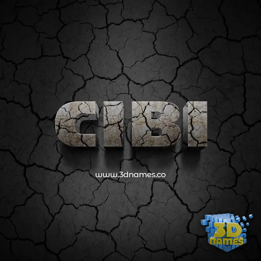 cibi in Cracked Stone style - 3D name wallpaper