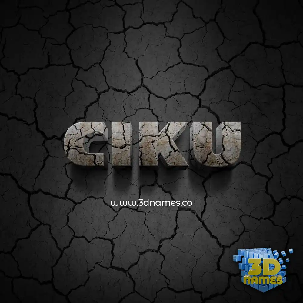 ciku in Cracked Stone style - 3D name wallpaper