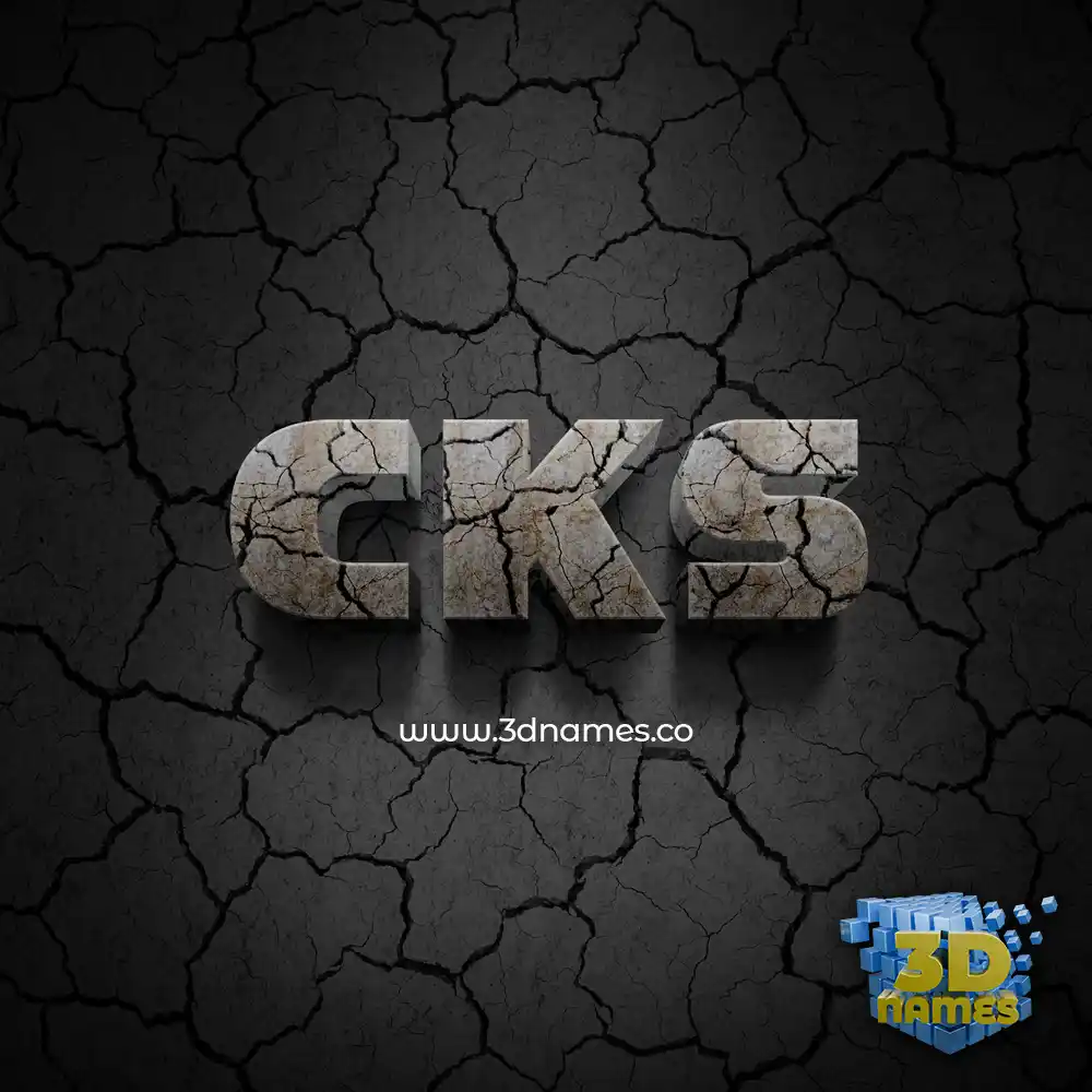 cks in Cracked Stone style - 3D name wallpaper