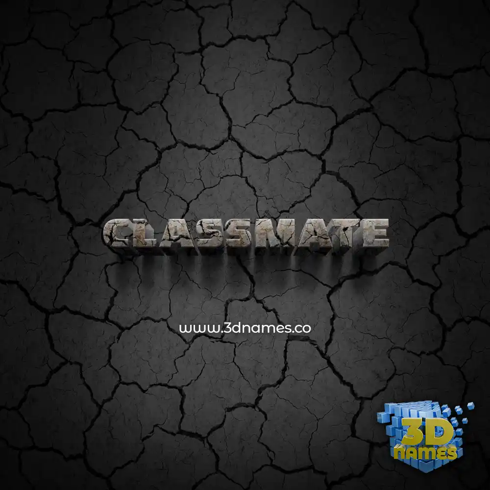 classmate in Cracked Stone style - 3D name wallpaper