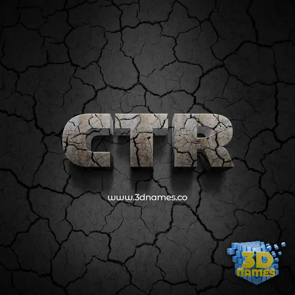 ctr in Cracked Stone style - 3D name wallpaper