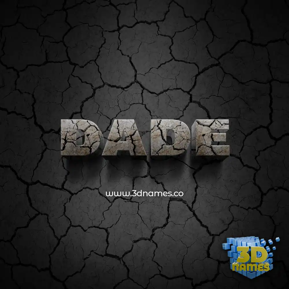 dade in Cracked Stone style - 3D name wallpaper
