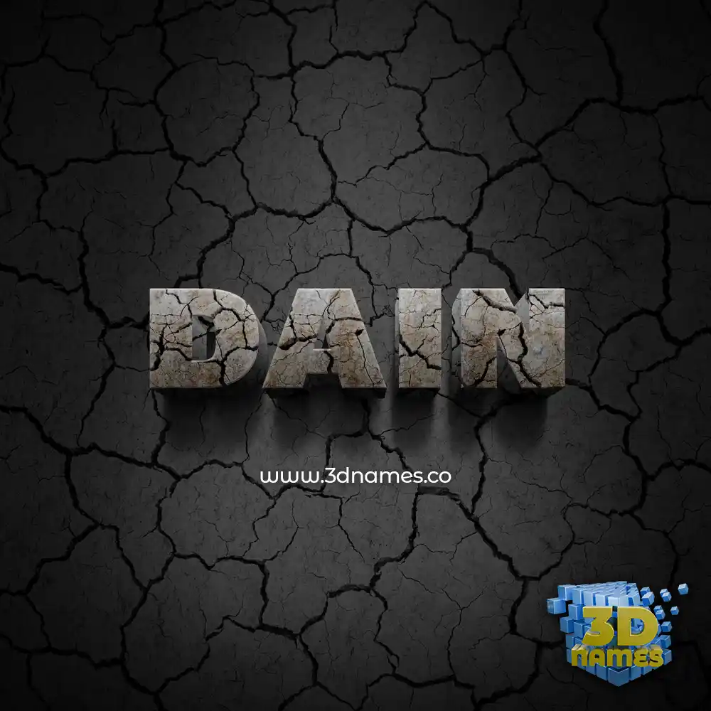 dain in Cracked Stone style - 3D name wallpaper