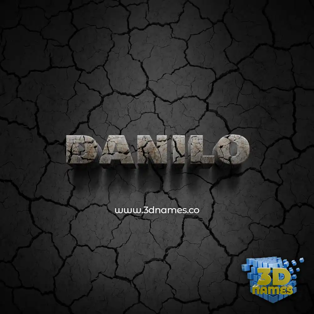 danilo in Cracked Stone style - 3D name wallpaper