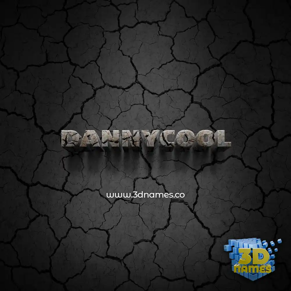 dannycool in Cracked Stone style - 3D name wallpaper