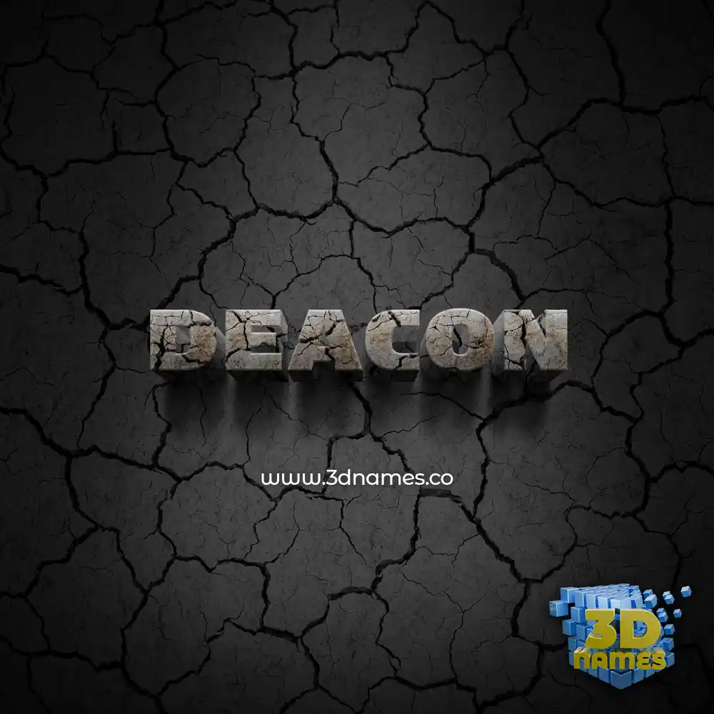 deacon in Cracked Stone style - 3D name wallpaper