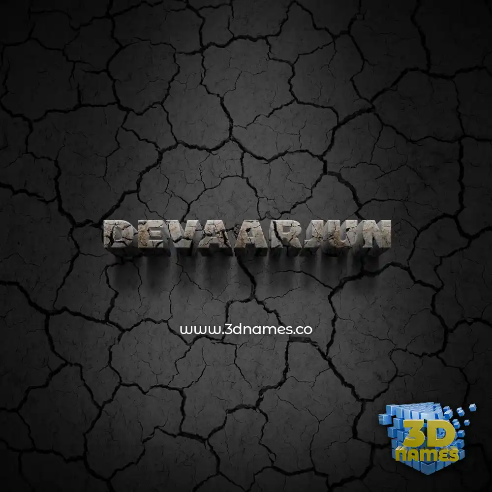 devaarjun in Cracked Stone style - 3D name wallpaper