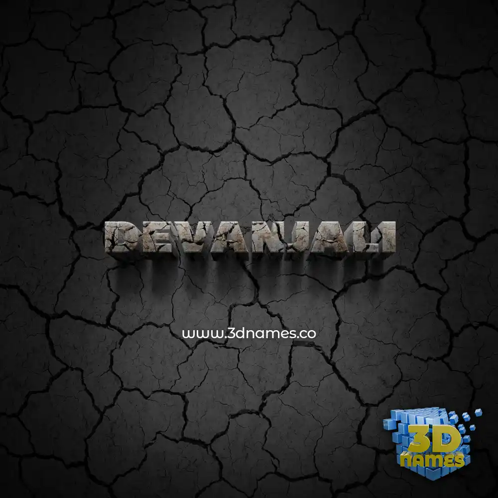 devanjali in Cracked Stone style - 3D name wallpaper