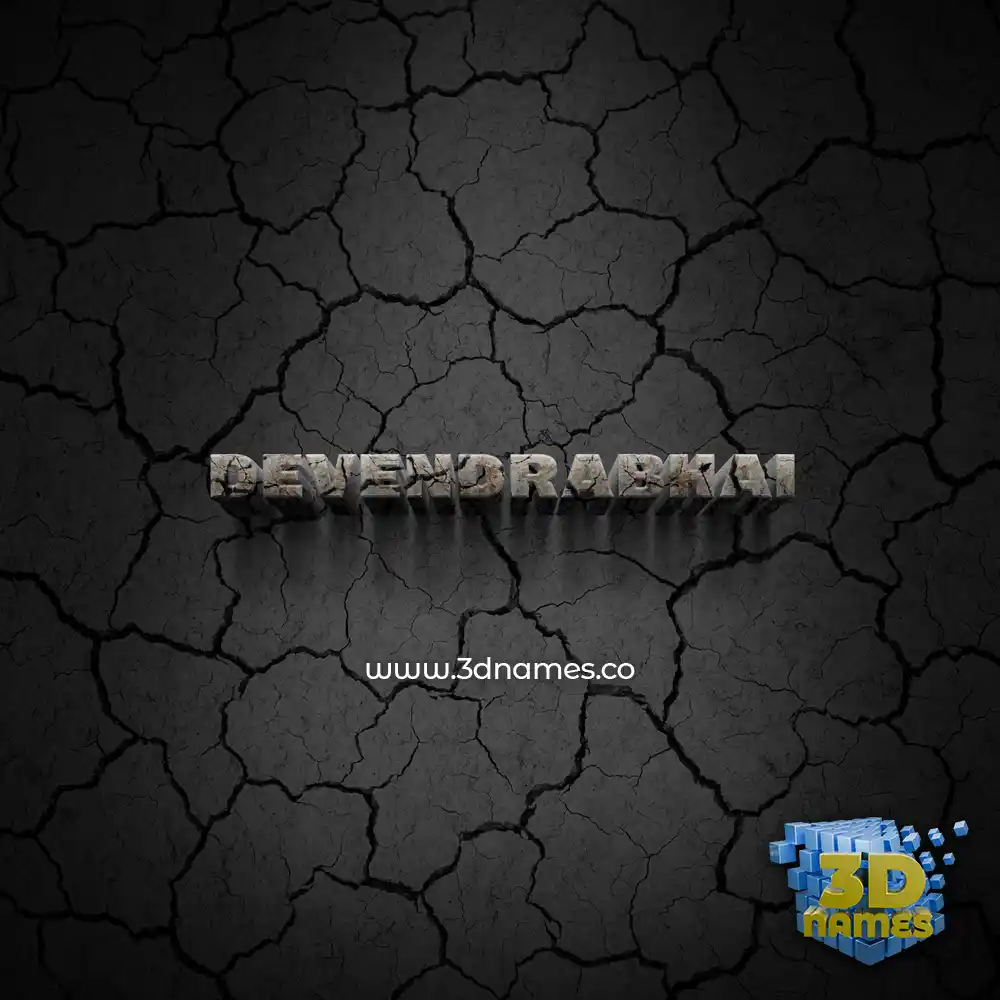 devendrabhai in Cracked Stone style - 3D name wallpaper