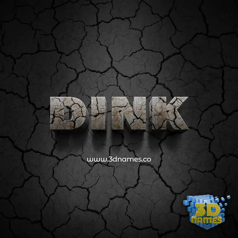 dink in Cracked Stone style - 3D name wallpaper