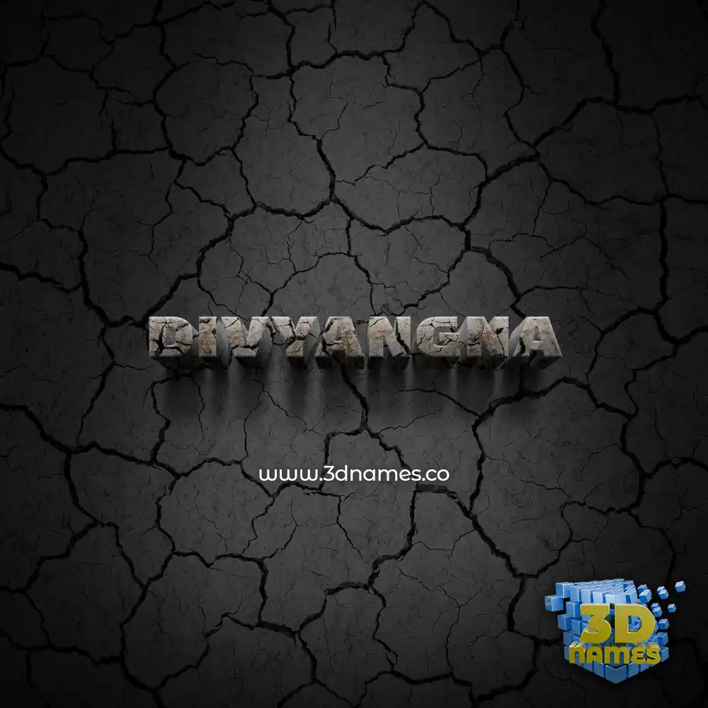 divyangna in Cracked Stone style - 3D name wallpaper