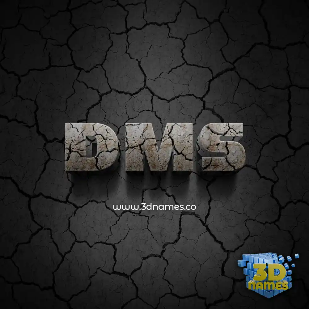 dms in Cracked Stone style - 3D name wallpaper