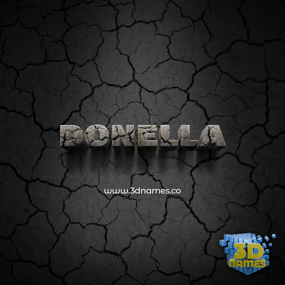 donella in Cracked Stone style - 3D name wallpaper