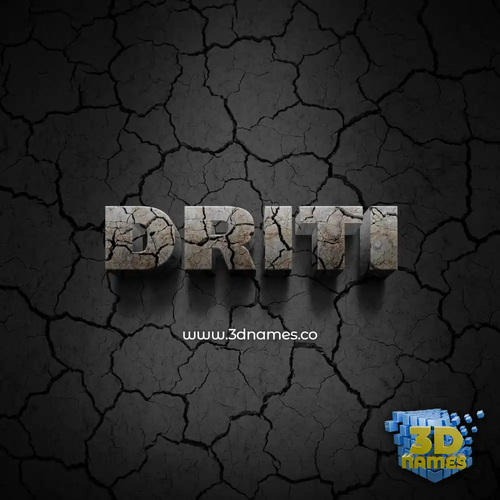 driti in Cracked Stone style - 3D name wallpaper
