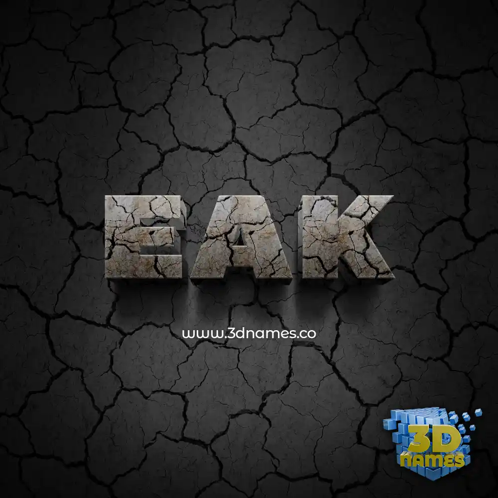 eak in Cracked Stone style - 3D name wallpaper