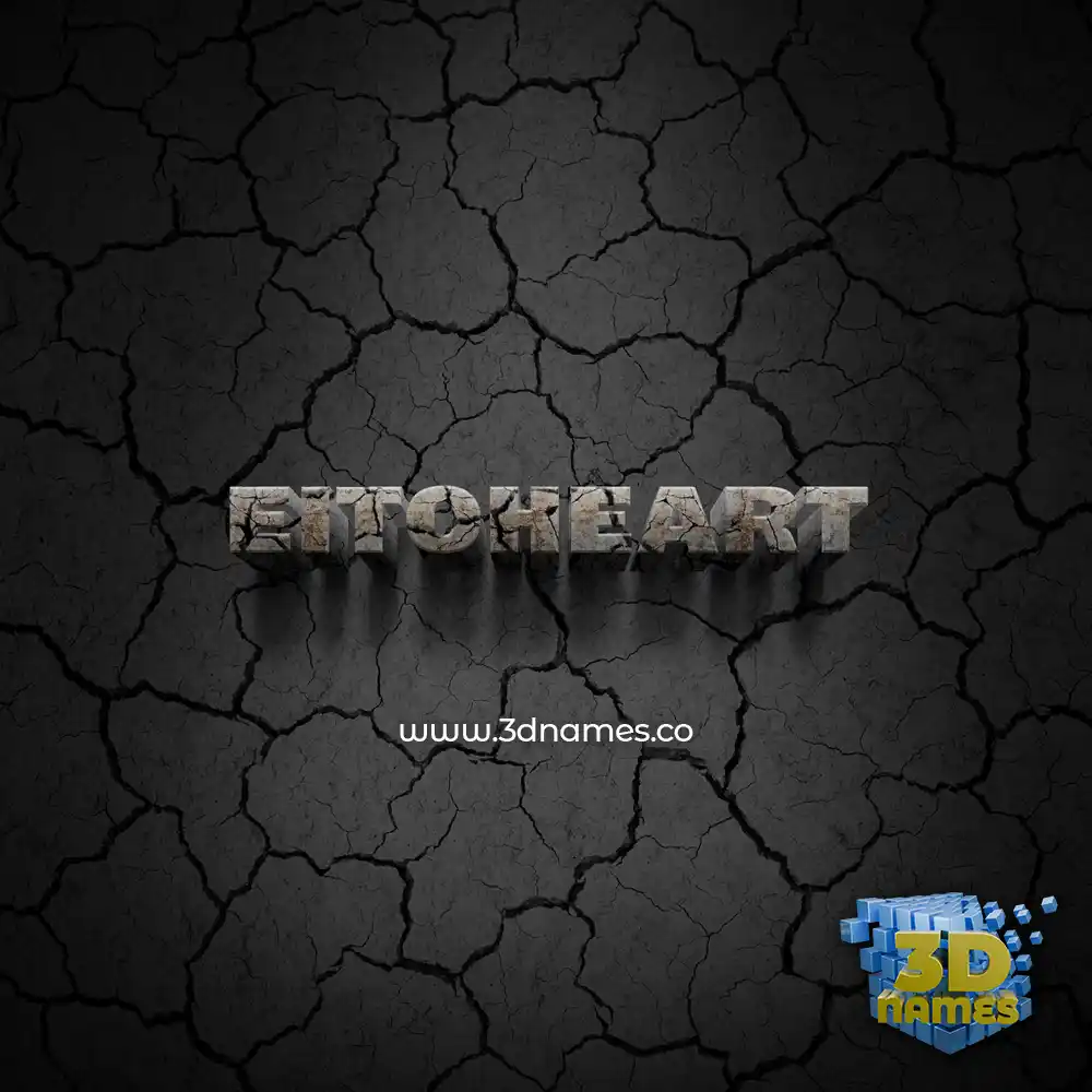eitoheart in Cracked Stone style - 3D name wallpaper