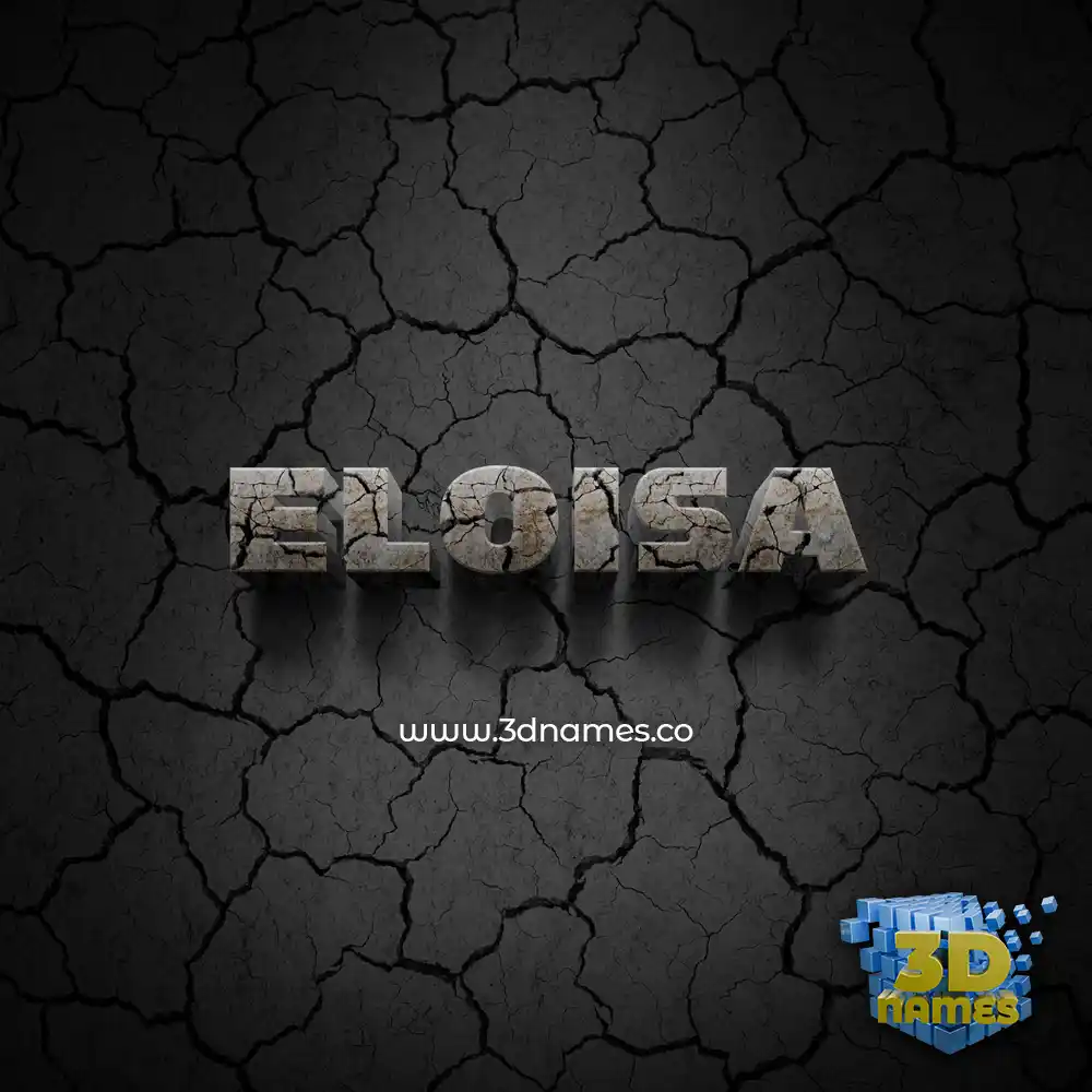 eloisa in Cracked Stone style - 3D name wallpaper