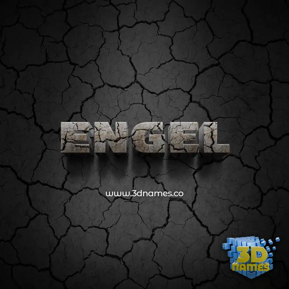 engel in Cracked Stone style - 3D name wallpaper