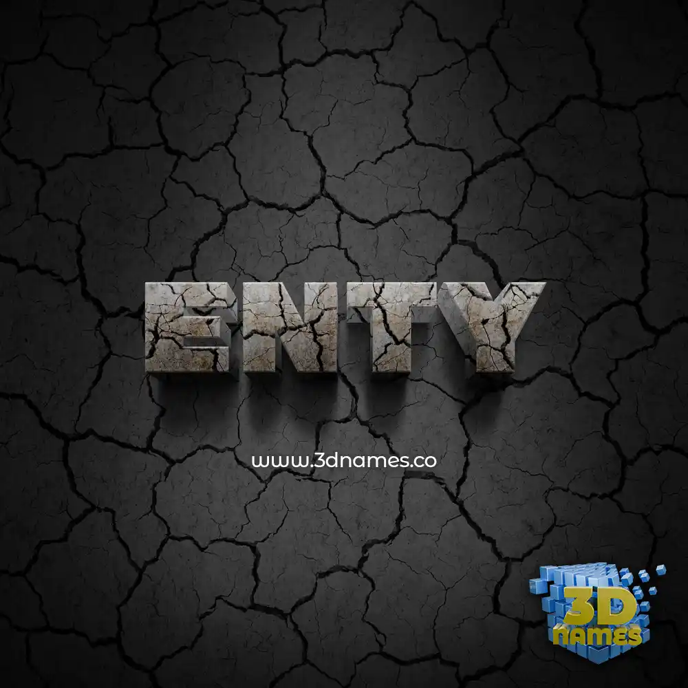 enty in Cracked Stone style - 3D name wallpaper