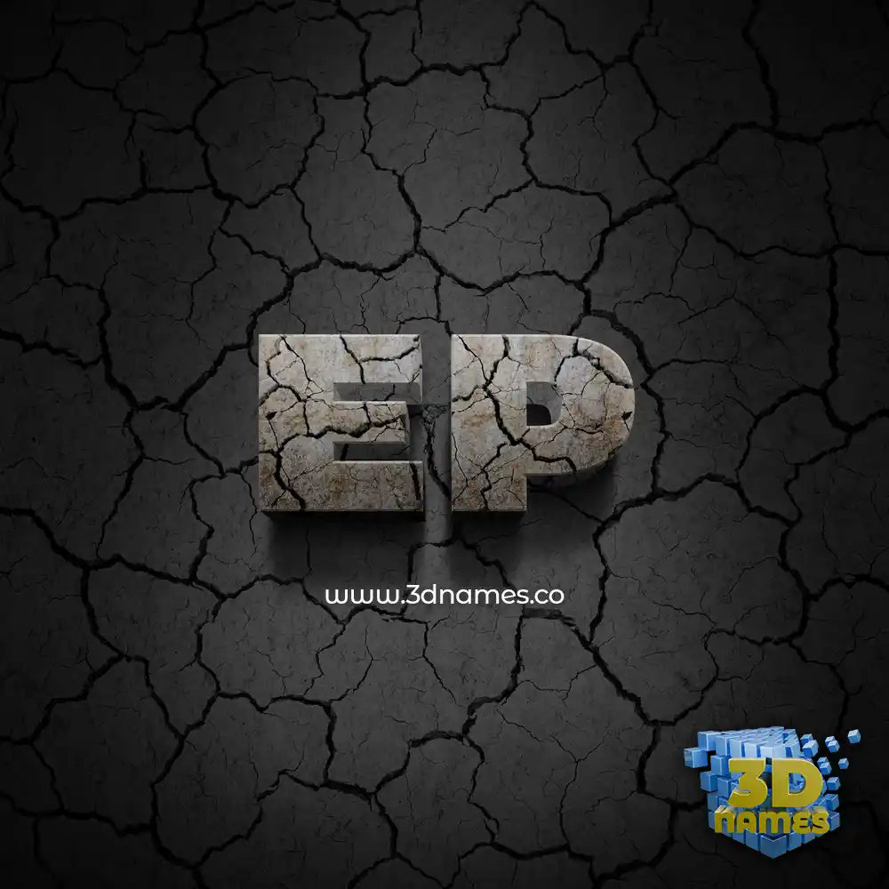 ep in Cracked Stone style - 3D name wallpaper
