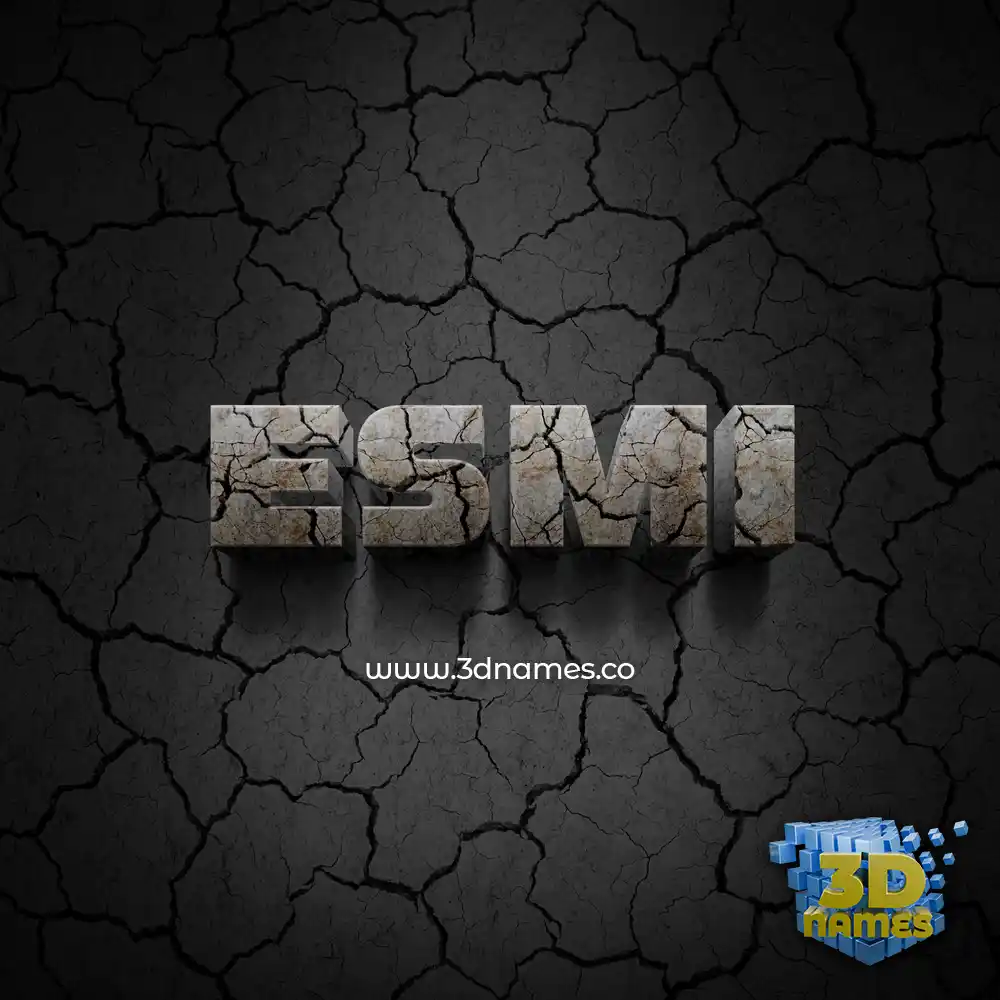 esmi in Cracked Stone style - 3D name wallpaper