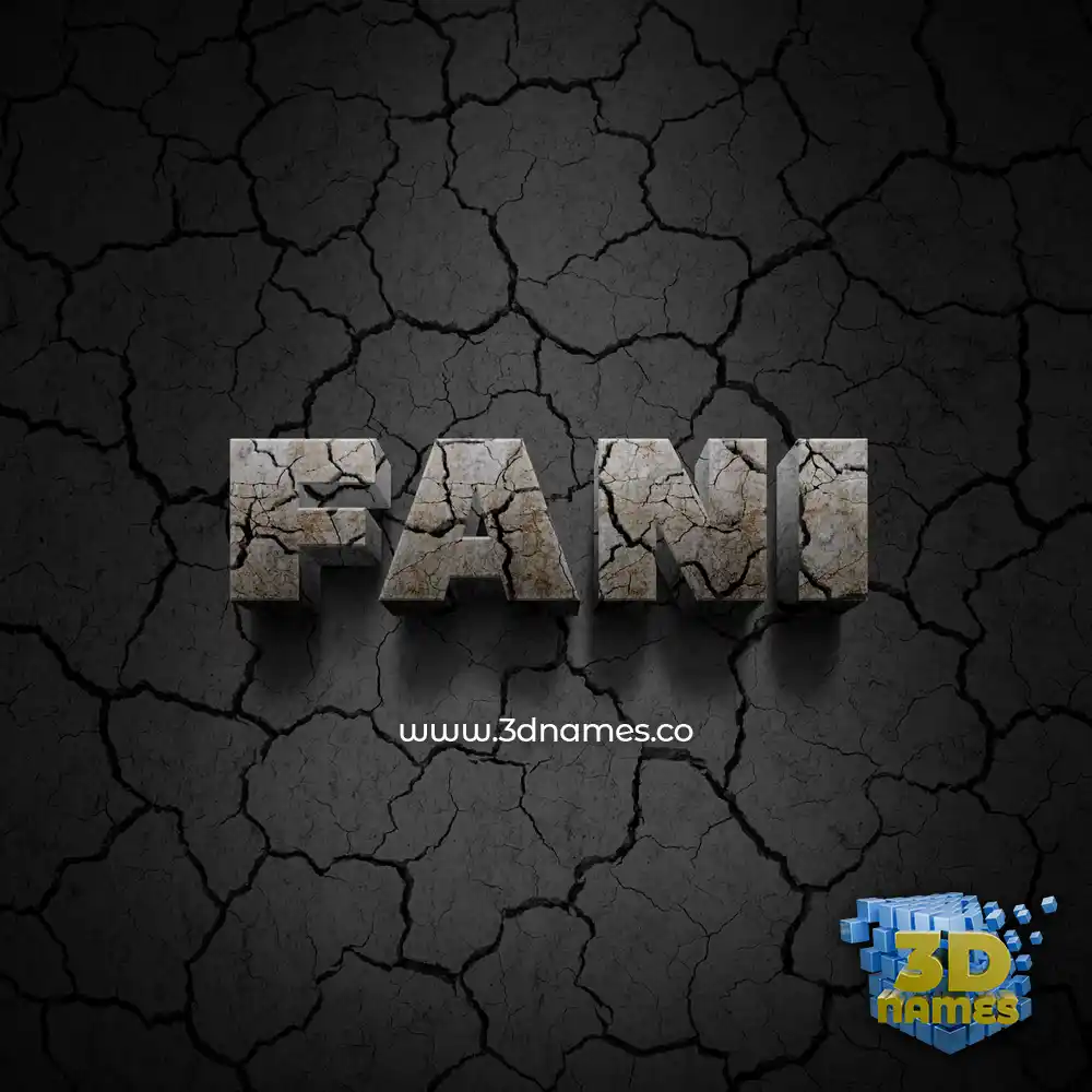 fani in Cracked Stone style - 3D name wallpaper