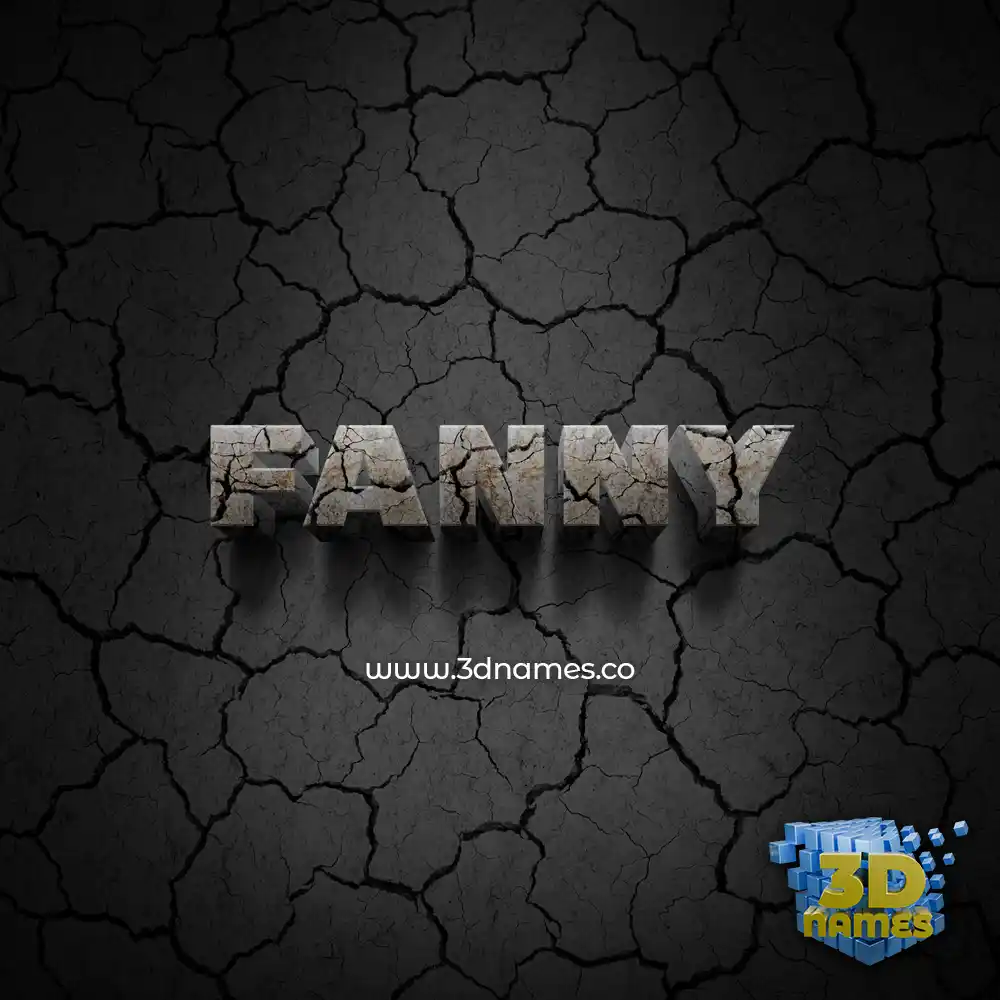 fanny in Cracked Stone style - 3D name wallpaper
