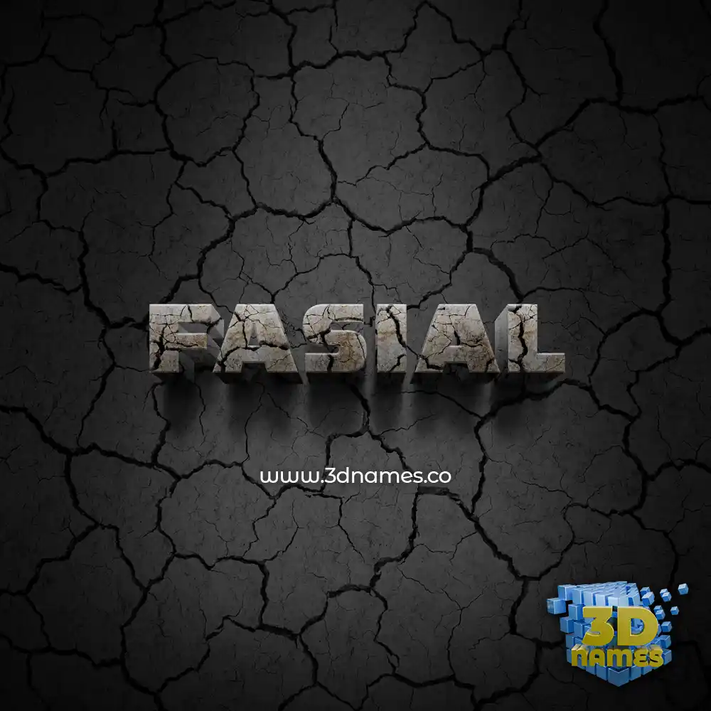 fasial in Cracked Stone style - 3D name wallpaper
