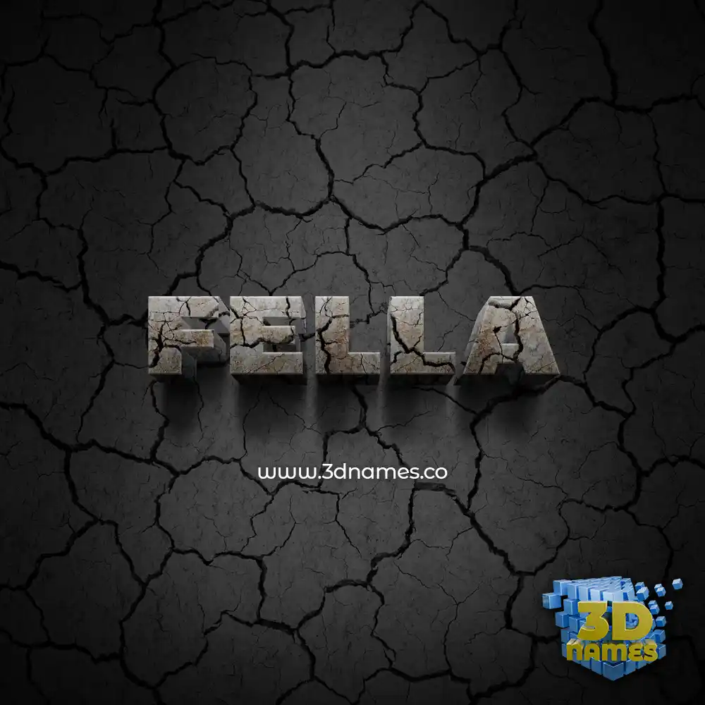 fella in Cracked Stone style - 3D name wallpaper