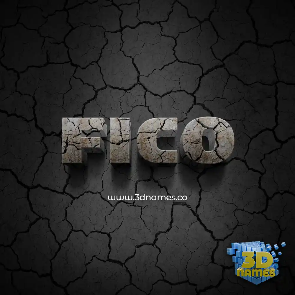 fico in Cracked Stone style - 3D name wallpaper