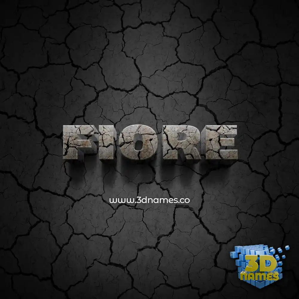 fiore in Cracked Stone style - 3D name wallpaper