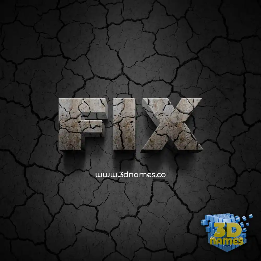 fix in Cracked Stone style - 3D name wallpaper