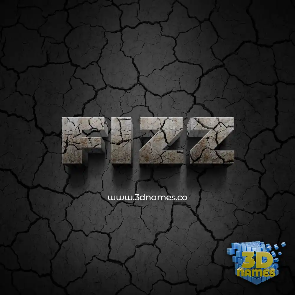 fizz in Cracked Stone style - 3D name wallpaper
