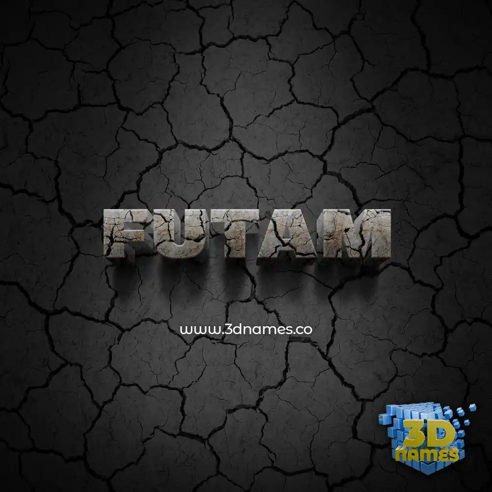 futam in Cracked Stone style - 3D name wallpaper
