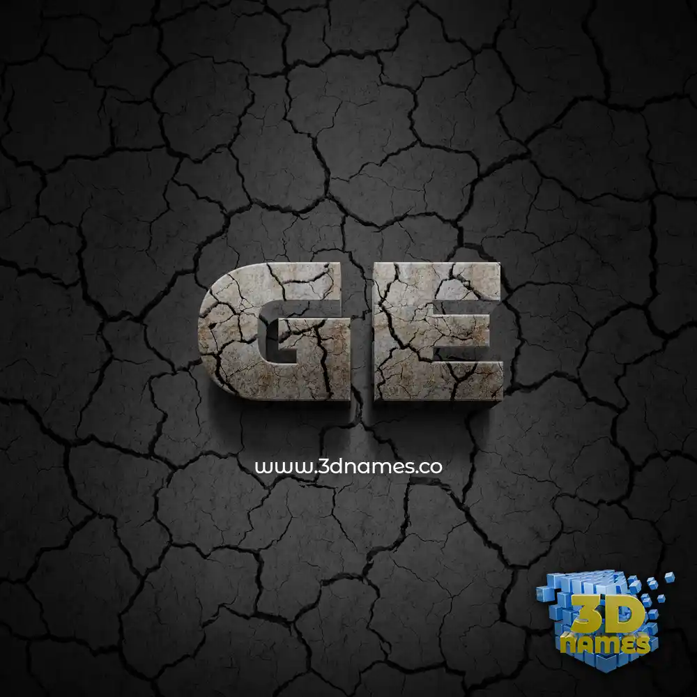 ge in Cracked Stone style - 3D name wallpaper