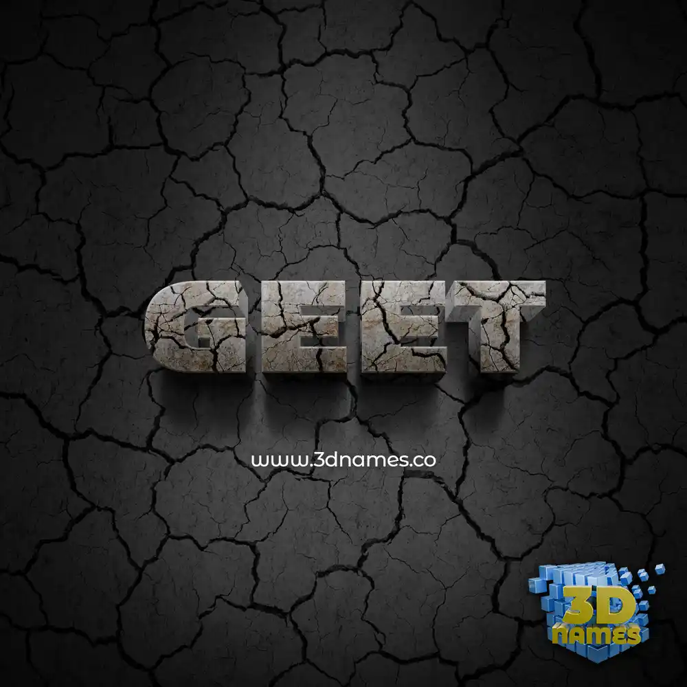 geet in Cracked Stone style - 3D name wallpaper