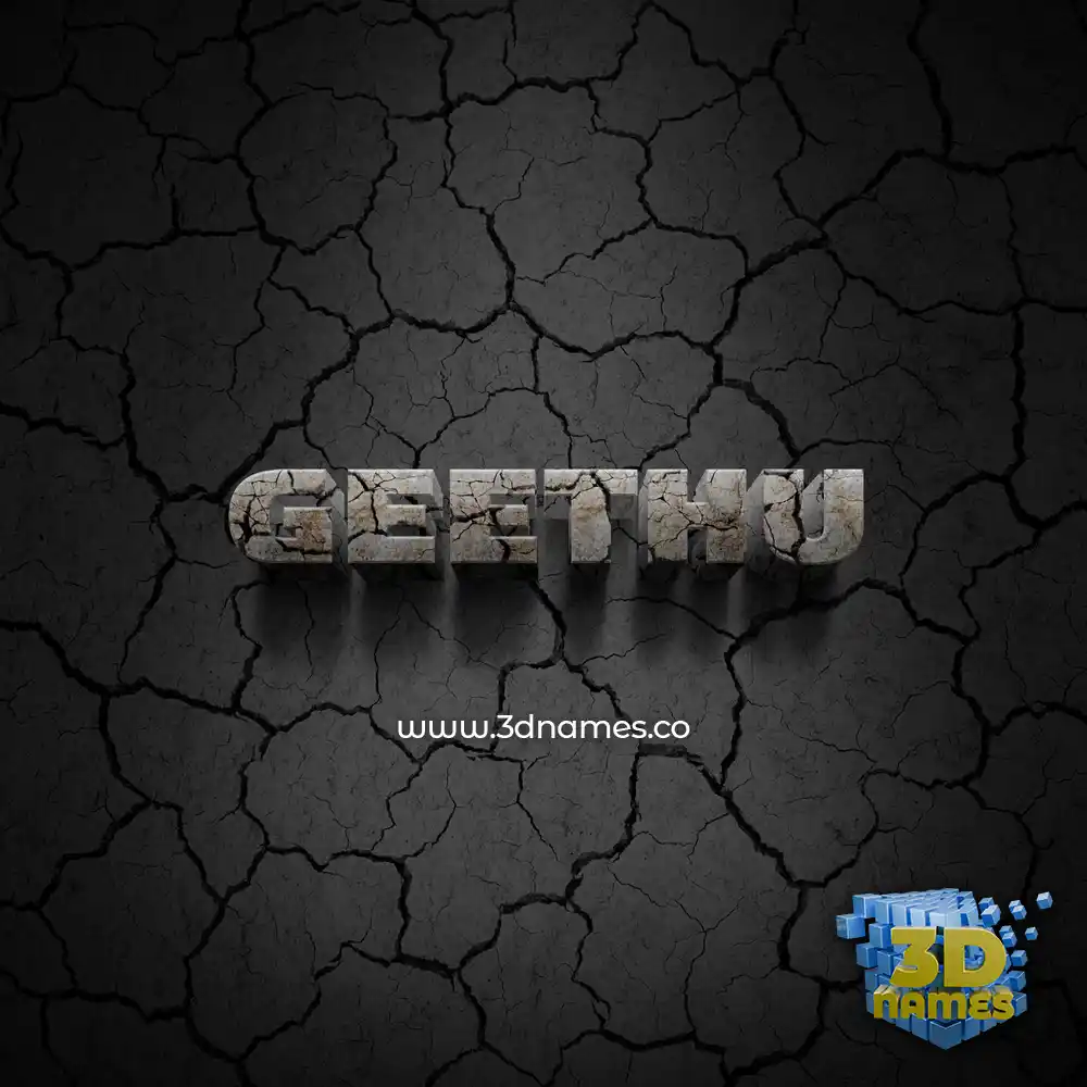 geethu in Cracked Stone style - 3D name wallpaper
