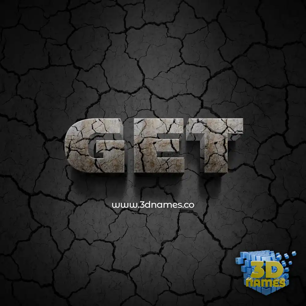 get in Cracked Stone style - 3D name wallpaper