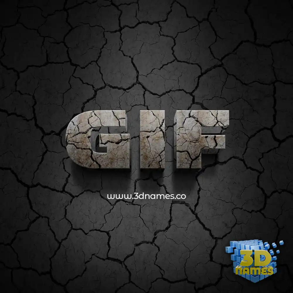 gif in Cracked Stone style - 3D name wallpaper