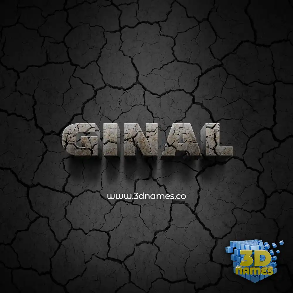 ginal in Cracked Stone style - 3D name wallpaper